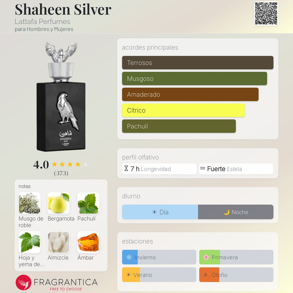 Shaheen Silver Lattafa Perfumes