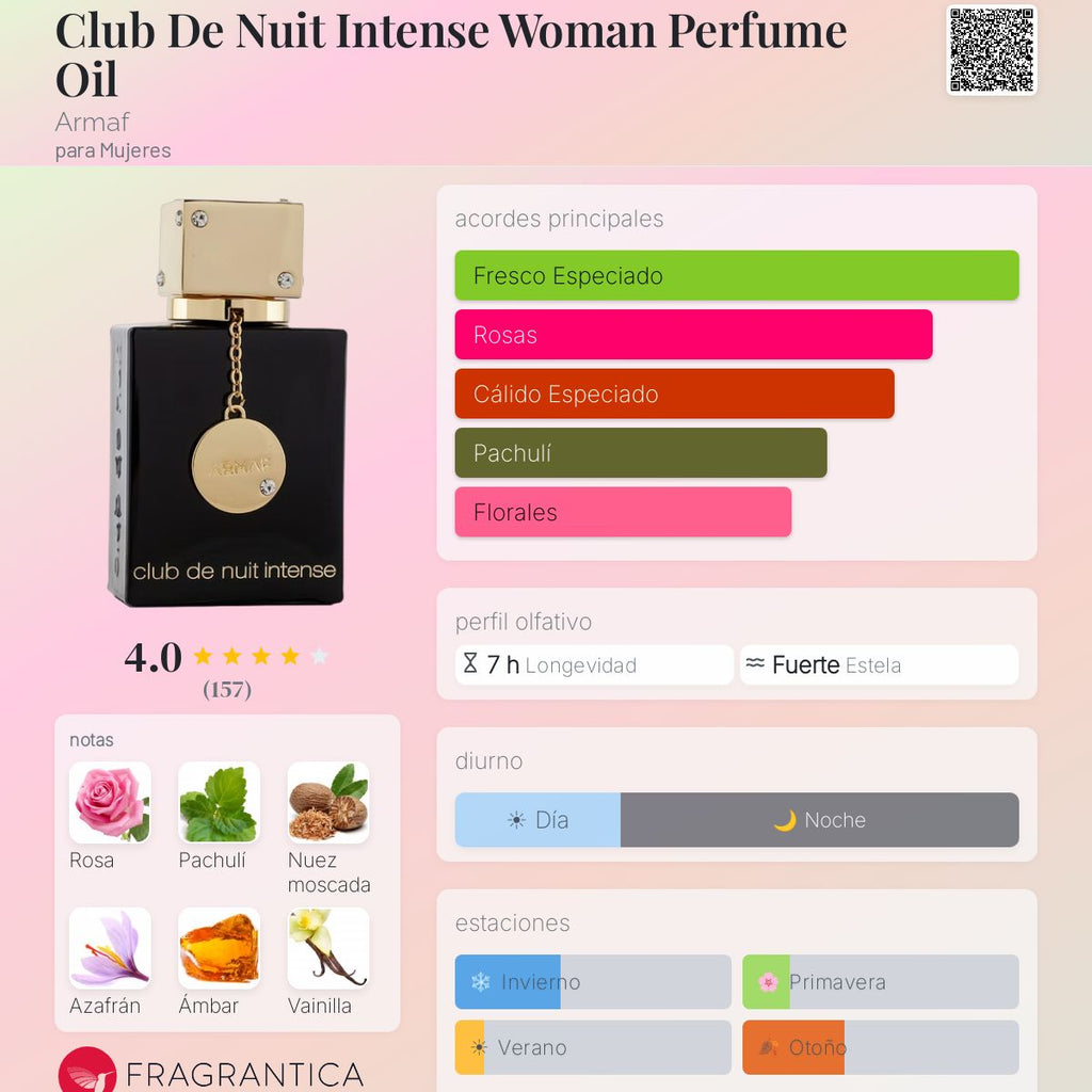 Club De Nuit Intense Woman Perfume Oil Armaf
