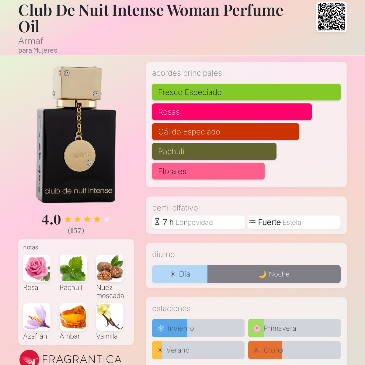 Club De Nuit Intense Woman Perfume Oil Armaf